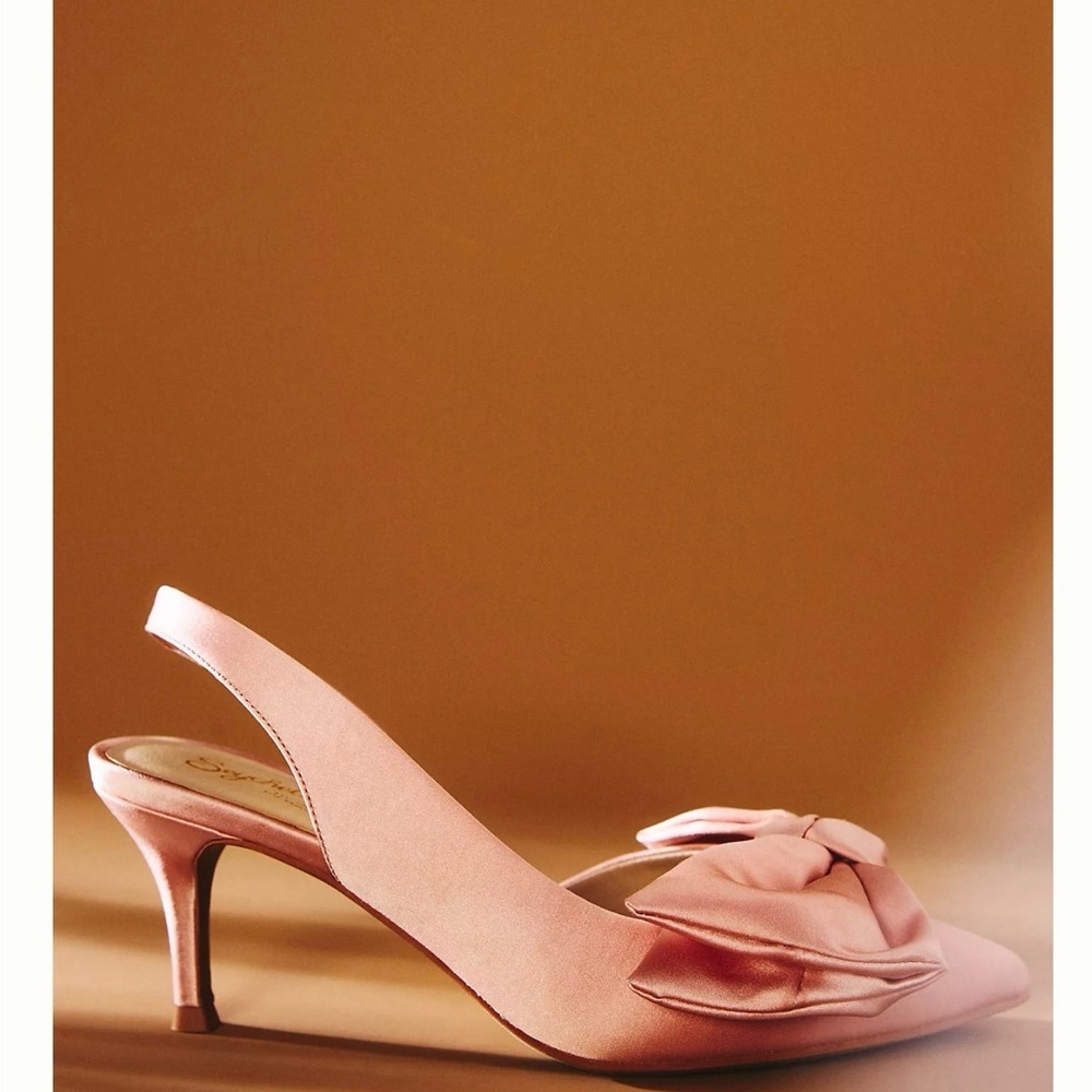 Anthropologie Seychelles Elegant Pink Bow Women's Shoes - Picture 3 of 9